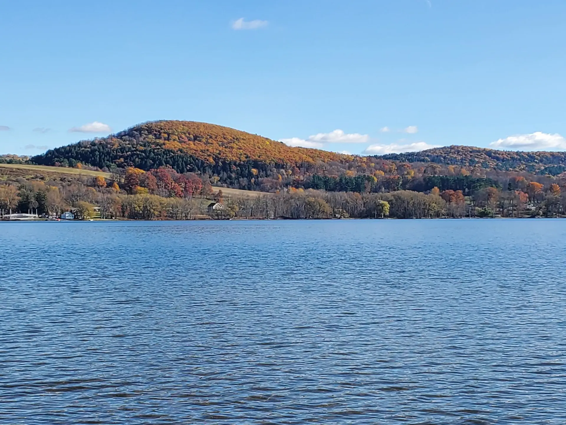 Autumn view by the lake